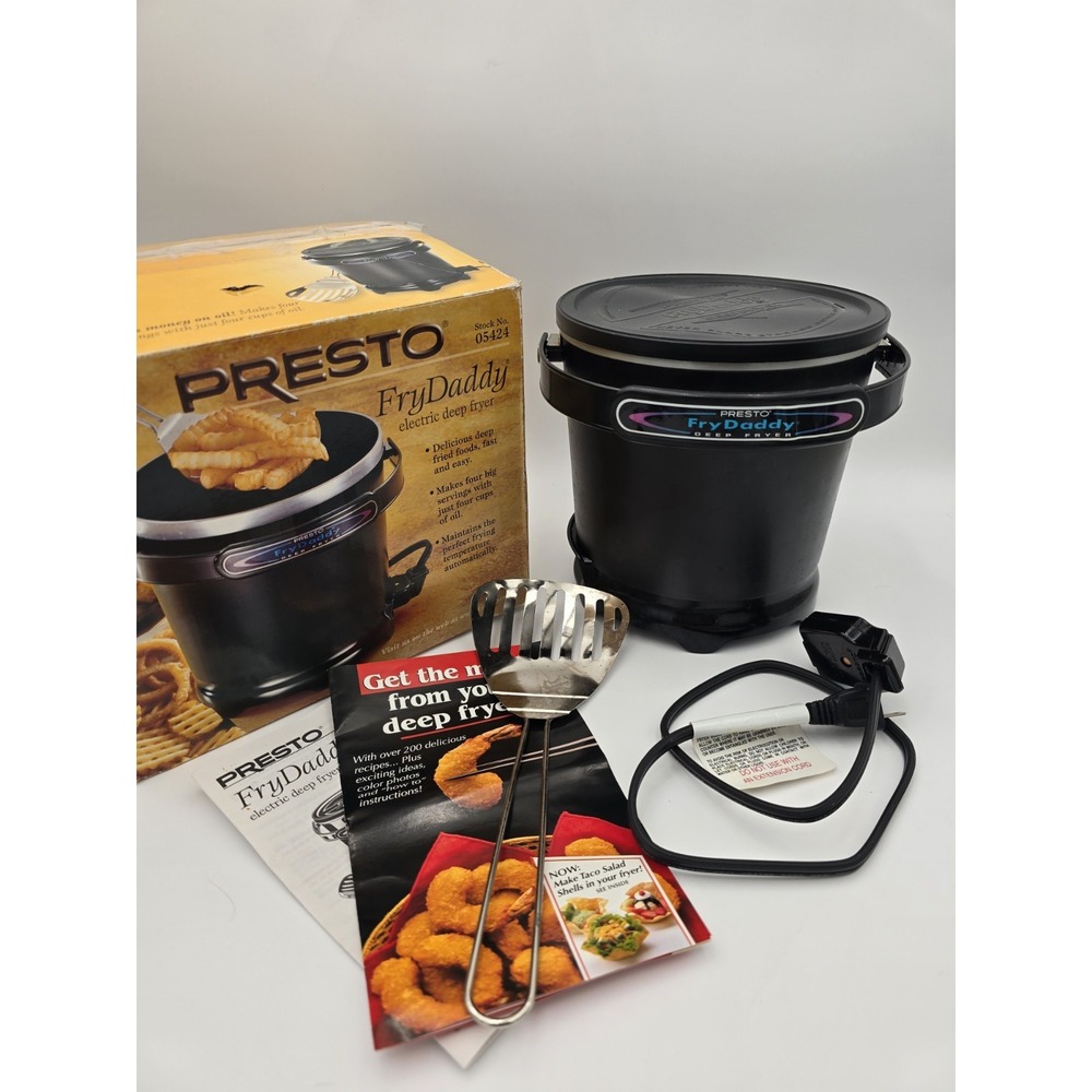 Presto Fry Daddy Electric Deep Fryer Model 05424 Metal Scoop Spoon Instructions